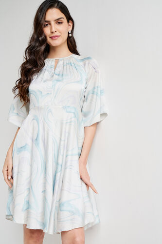 Multi Color Abstract Curved Dress, Multi Color, image 4